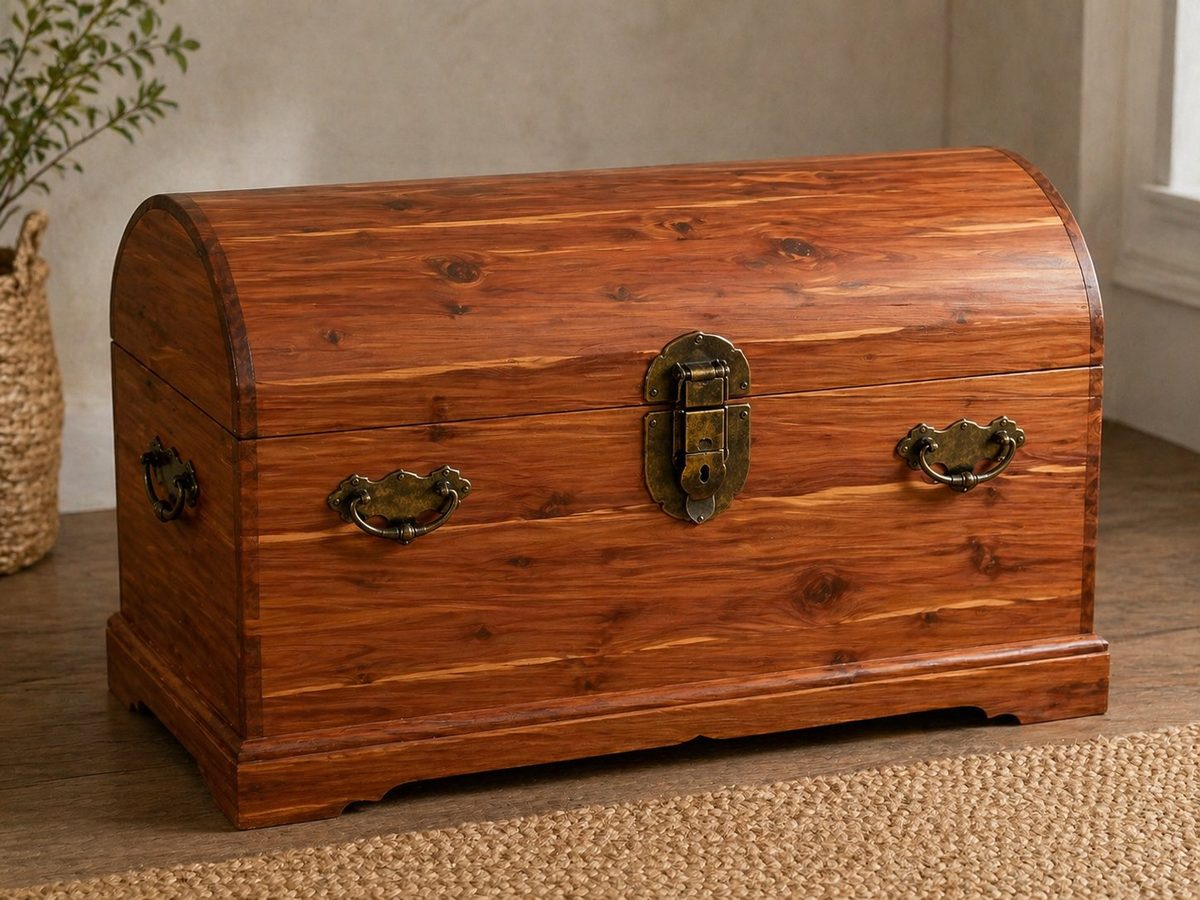 Dome-top cedar chest
