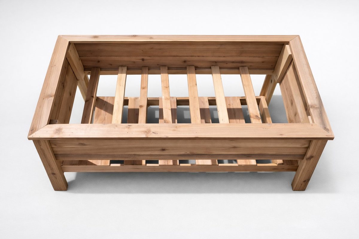 Rustic trestle dining table