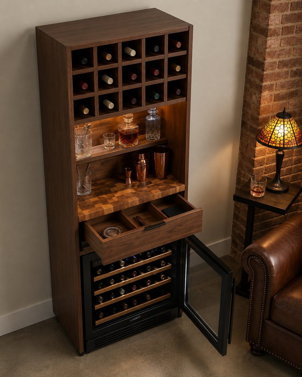 Wine and bar cabinet
